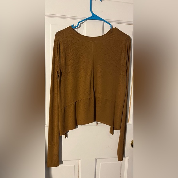 Free People Movement Tempo Long Sleeve Shirt Mustard Color Women’s Size Small - Picture 7 of 8